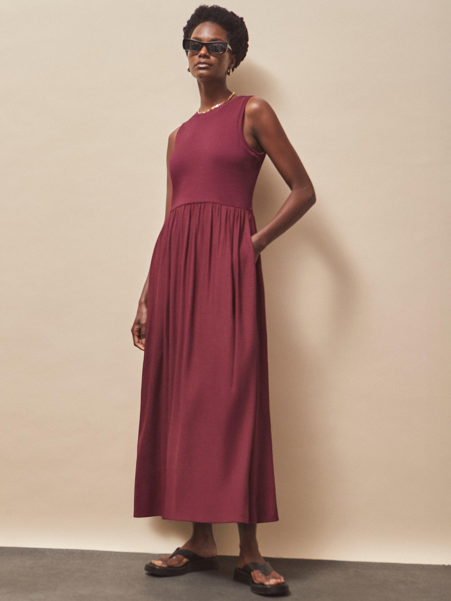 Product image 4 of 5, which shows Ro&Zo Petite Split Sleeveless Midi Dress, Purple, 16Pt