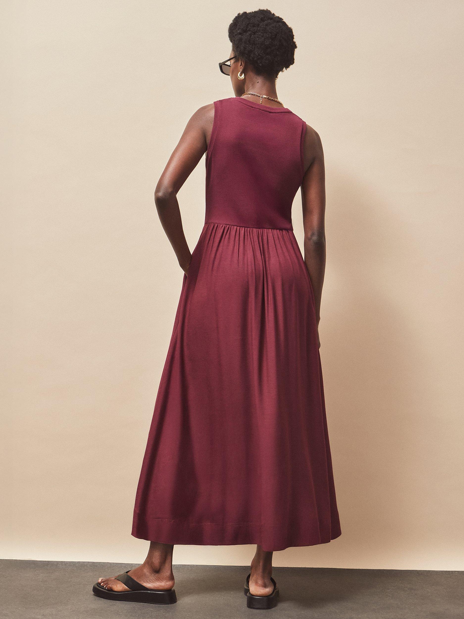Product image 5 of 5, which shows Ro&Zo Petite Split Sleeveless Midi Dress, Purple, 16Pt