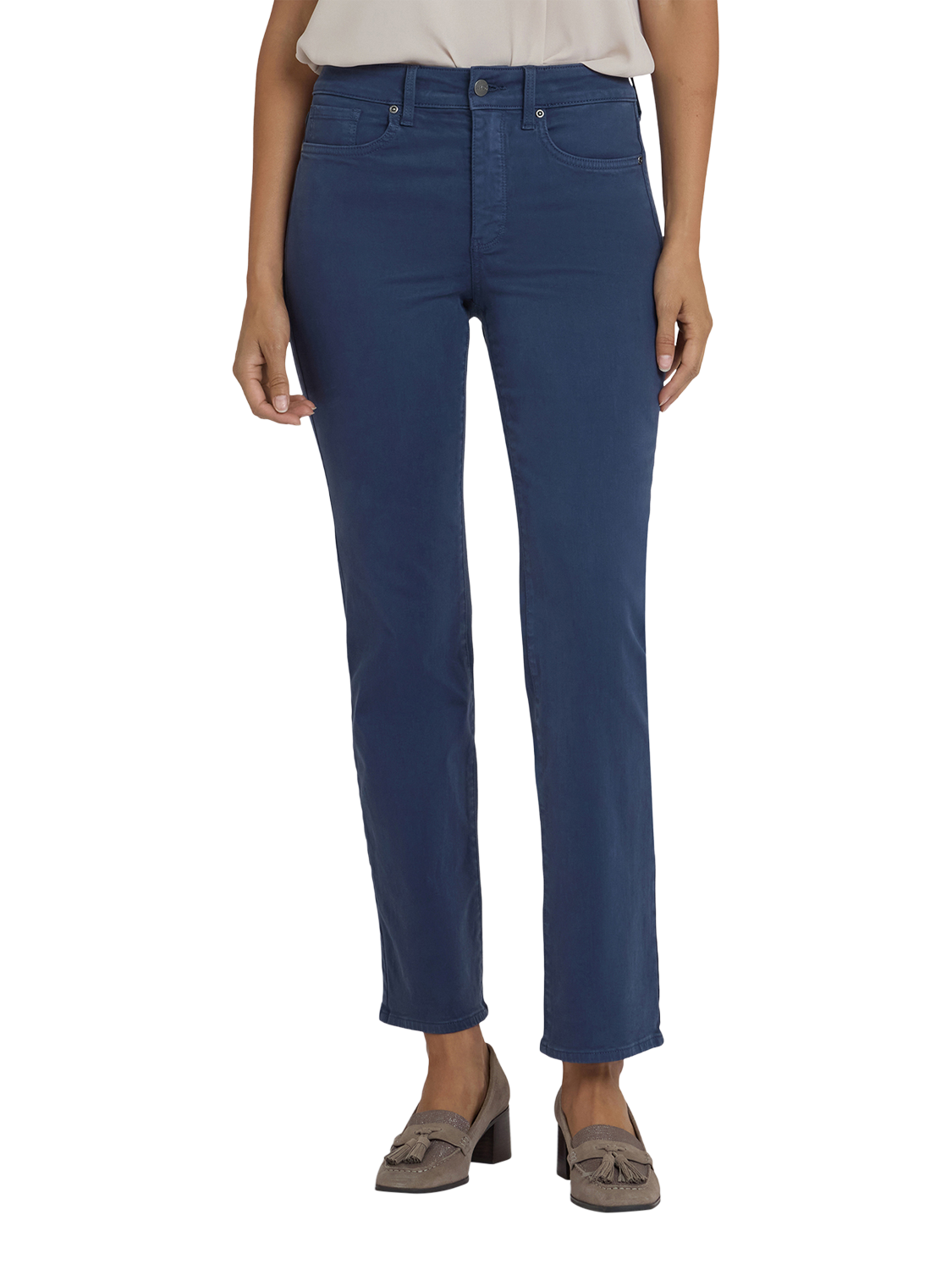 Product image 4 of 5, which shows NYDJ Marilyn Straight Leg Jeans, Vintage Navy, 22