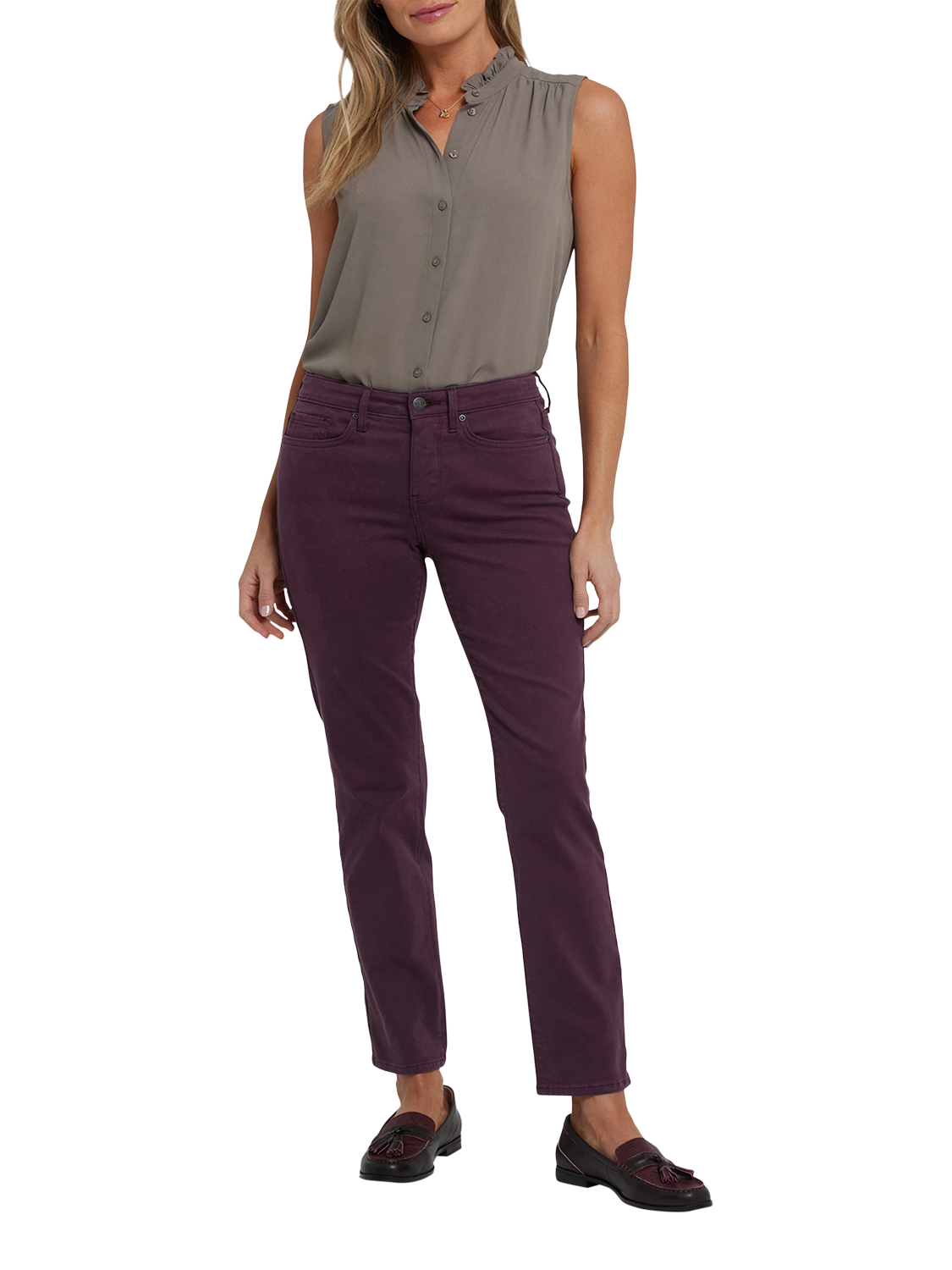 Product image 1 of 5, which shows NYDJ Sheri Slim Leg Jeans, Fig, 4