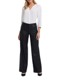 NYDJ Teresa Wide Leg Coated Jeans, Black