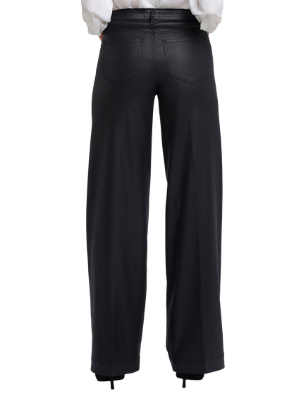 NYDJ Teresa Wide Leg Coated Jeans, Black - view 2, Black