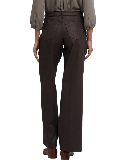 NYDJ Coated Teresa Wide Leg Jeans, Peppercorn - view 2, Peppercorn