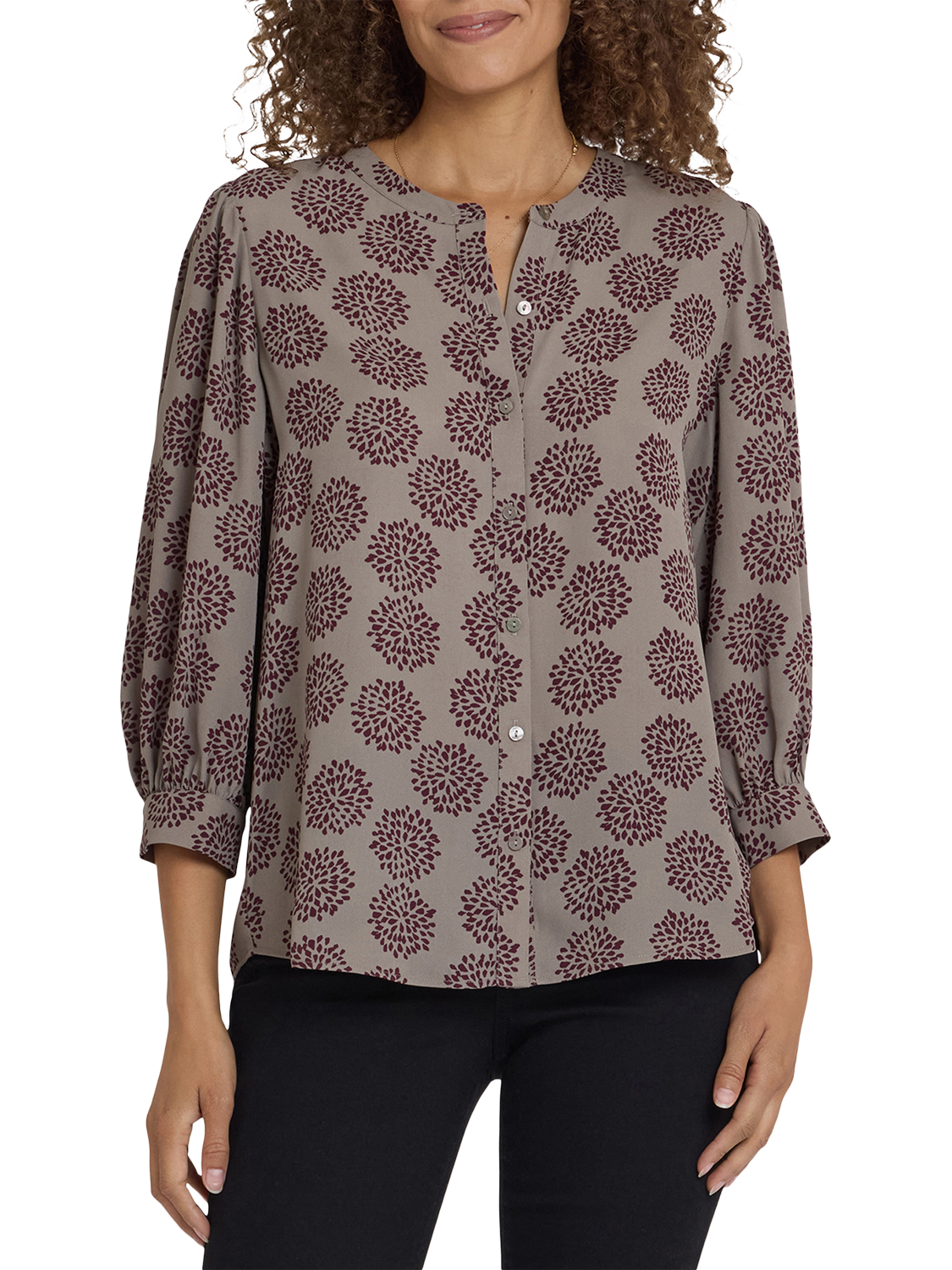 Product image 1 of 5, which shows NYDJ Bonnie Blouse, Valenton, XS