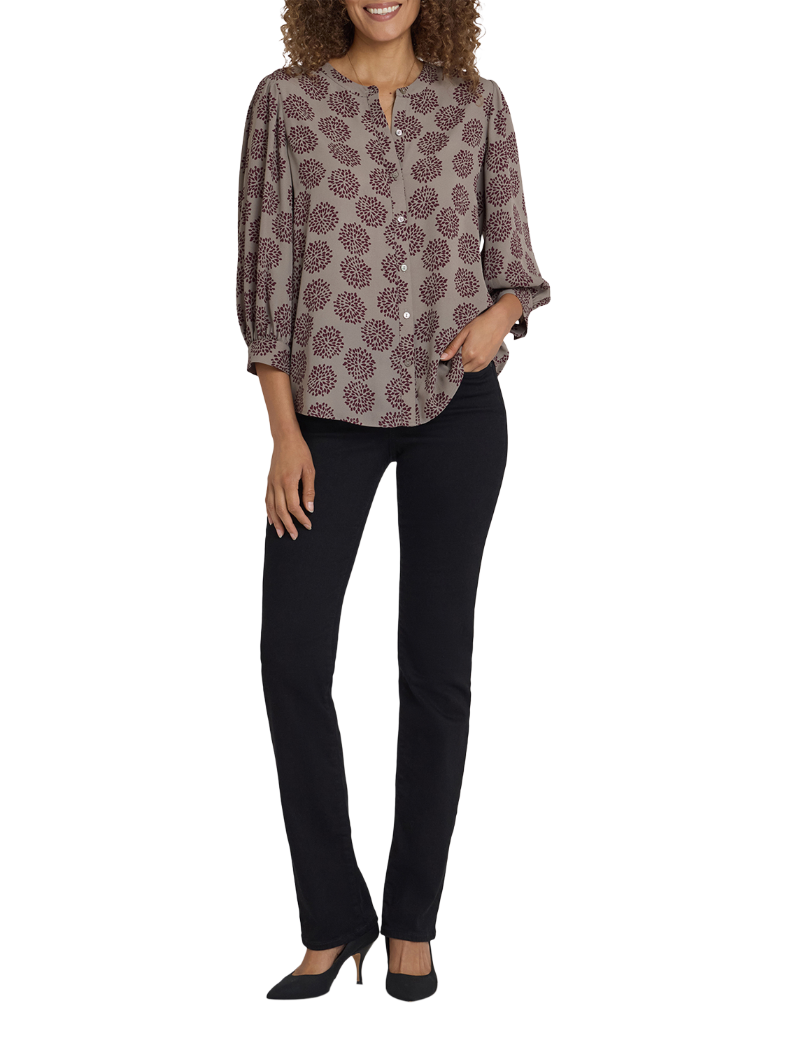 Product image 4 of 5, which shows NYDJ Bonnie Blouse, Valenton, XS