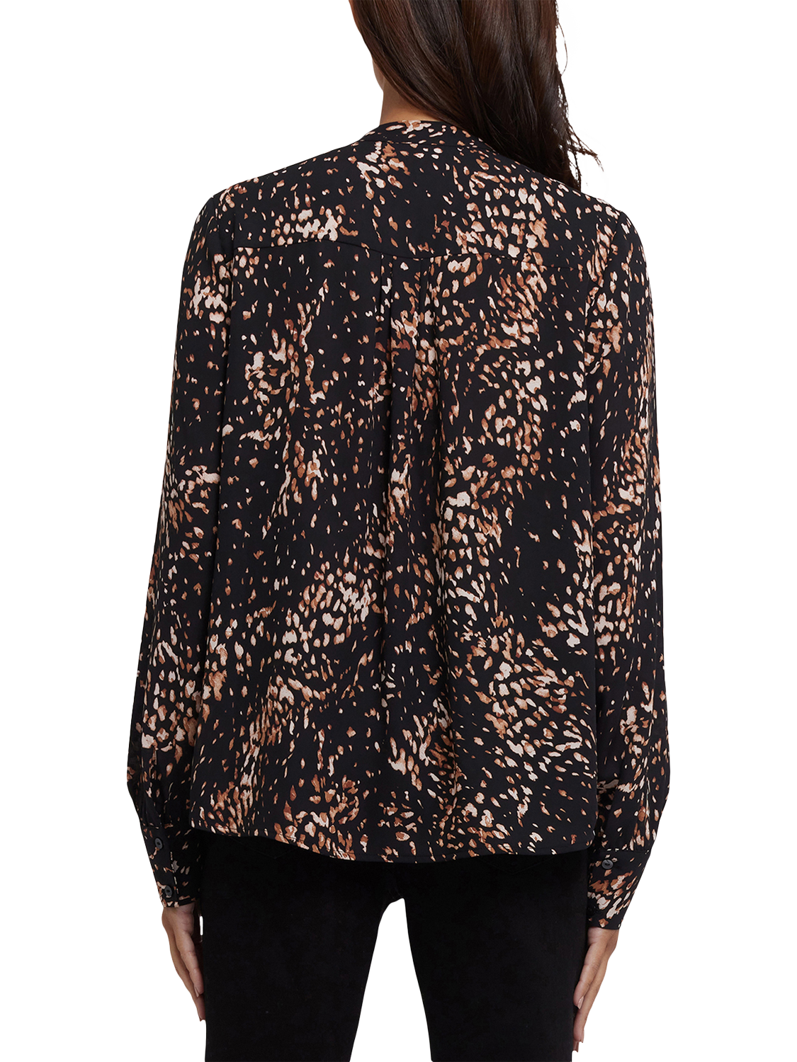 Product image 2 of 5, which shows NYDJ Abstract Tie Neck Top, Multi, XS