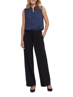 NYDJ Fiona Trouser in Ponte Knit Jersey, Black, Black