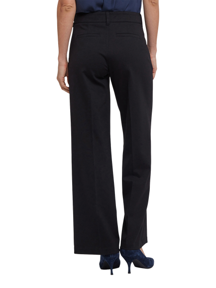 NYDJ Fiona Trouser in Ponte Knit Jersey, Black - view 2, Black