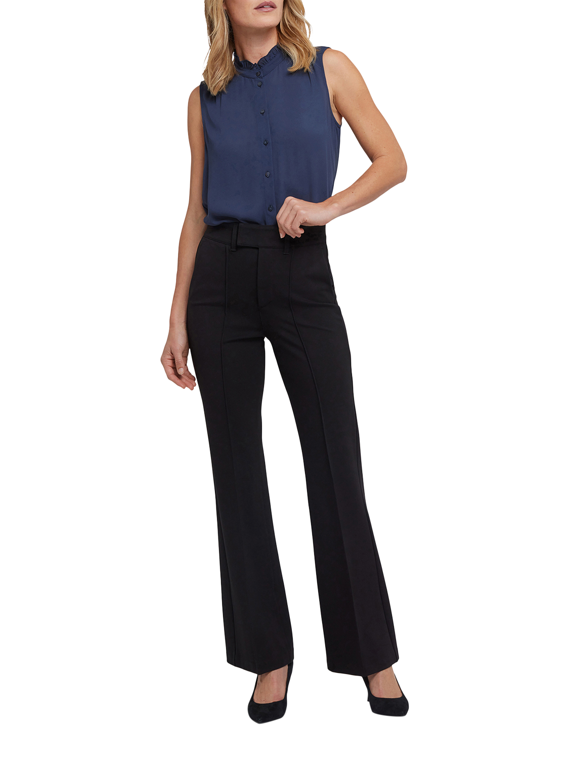 Product image 1 of 5, which shows NYDJ High Rise Bootcut Trouser, Black, 4