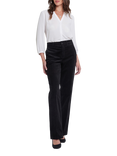 NYDJ Velvet Straight Trousers, Black