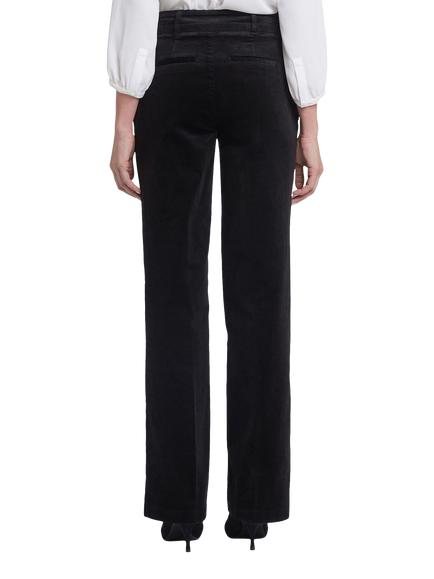 NYDJ Velveteen Straight Leg Trouser, Black - view 2, Black