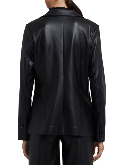 NYDJ Single Breasted Long Sleeve Collar Jacket - view 2, Black