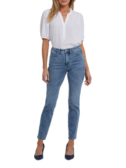 NYDJ High Rise Sheri Slim Leg Jeans, Parisian Sky, Parisian Sky