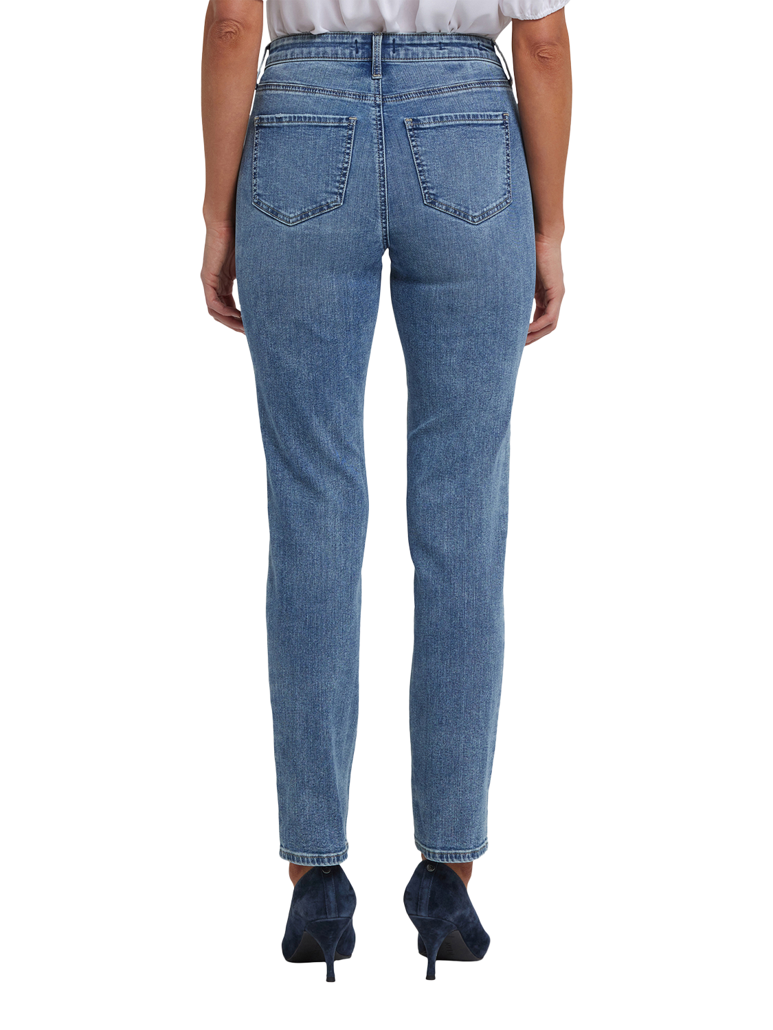 (取寄) エヌワイディージェイ レディース シェリ スリム NYDJ women Sheri Slim Parisian Sky NYDJ High Rise Sheri Slim Leg Jeans, Parisian Sky