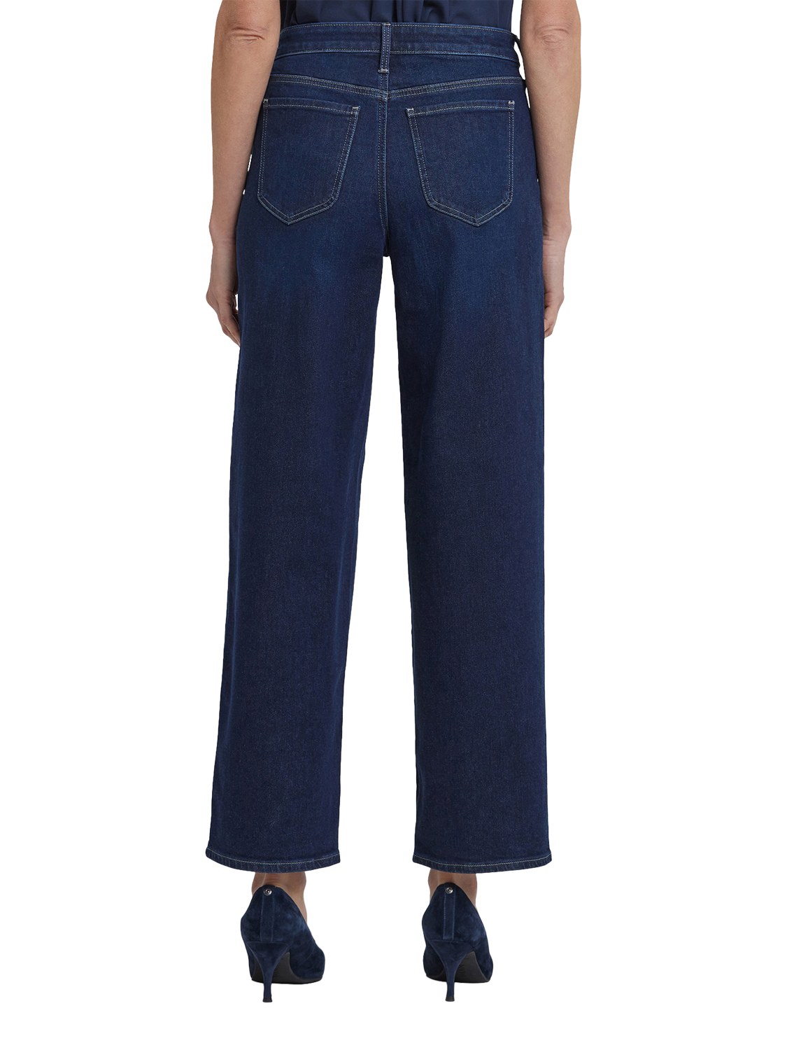 Product image 2 of 5, which shows NYDJ Jemma High Rise Barrel Denim Jeans, Midnight Breeze, 4