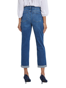 NYDJ Margot Cotton Blend Girlfriend Denim Jeans - view 2, Opera Blue
