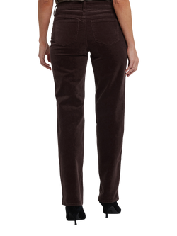 NYDJ Marilyn Straight Leg Corduroy Jeans - view 2, Bitter Chocolate