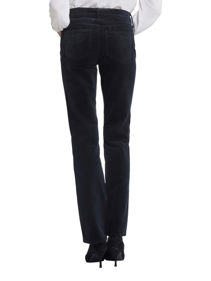 NYDJ Marilyn Straight Leg Corduroy Jeans - view 2, Black