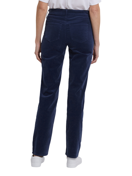 NYDJ Marilyn Straight Leg Corduroy Jeans - view 2, Dark Night