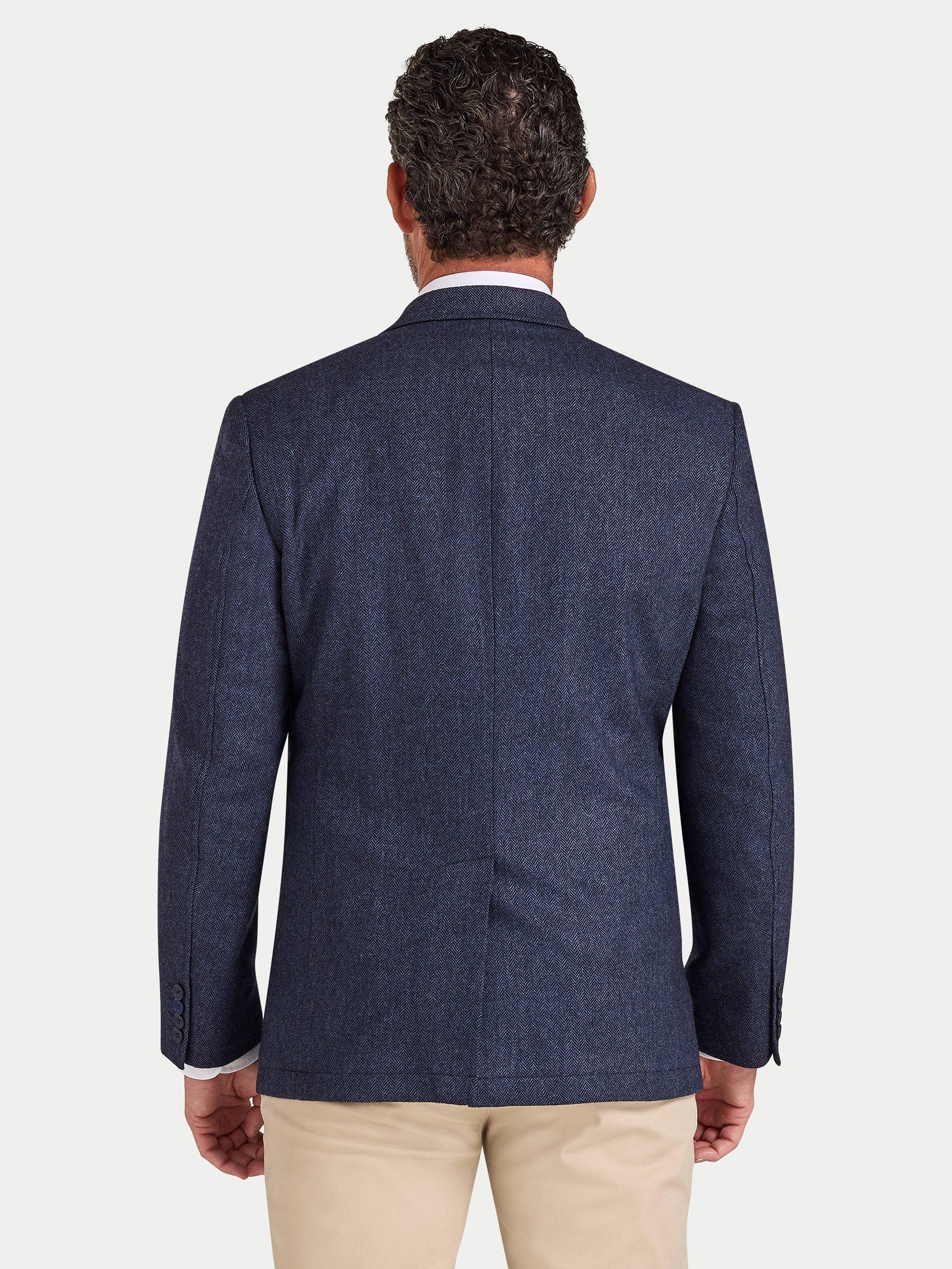 Product image 3 of 10, which shows Raging Bull Herringbone Wool Blend Blazer, Navy, S