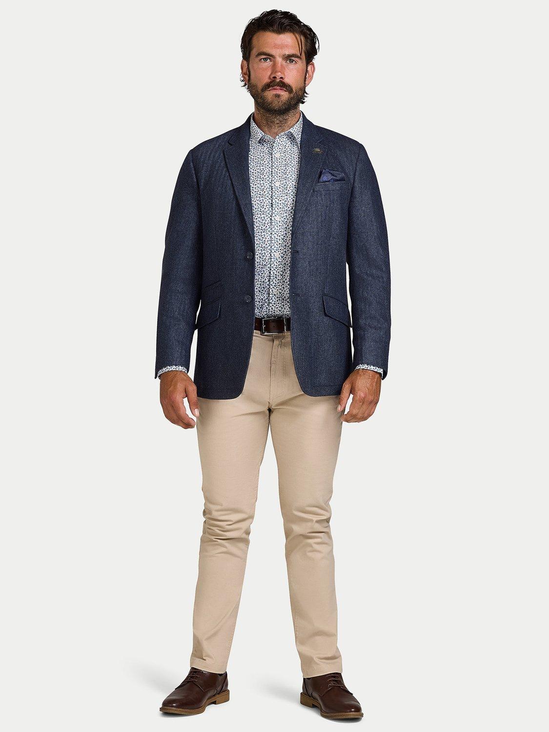 Product image 9 of 10, which shows Raging Bull Herringbone Wool Blend Blazer, Navy, S
