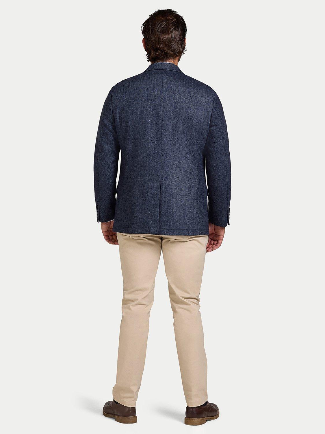 Product image 10 of 10, which shows Raging Bull Herringbone Wool Blend Blazer, Navy, S