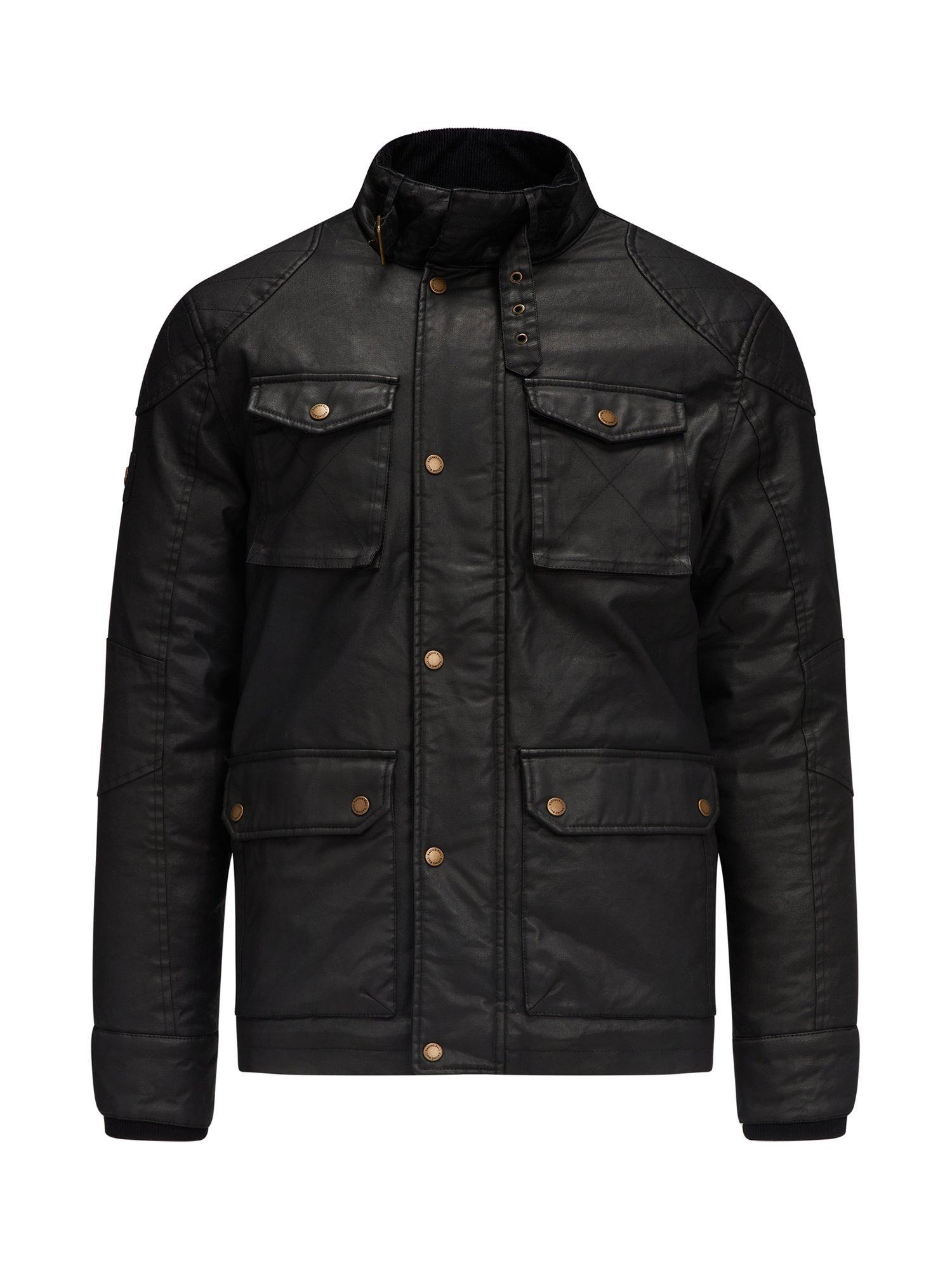 Product image 2 of 11, which shows Raging Bull Waxed Cotton Effect Jacket, Black, S