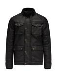 Raging Bull Waxed Cotton Effect Jacket, Black