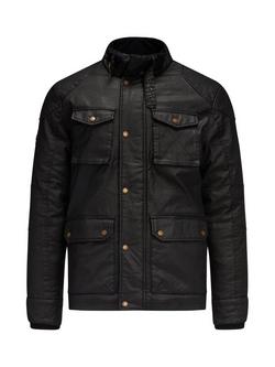 Raging Bull Waxed Cotton Effect Jacket, Black - view 2, Black
