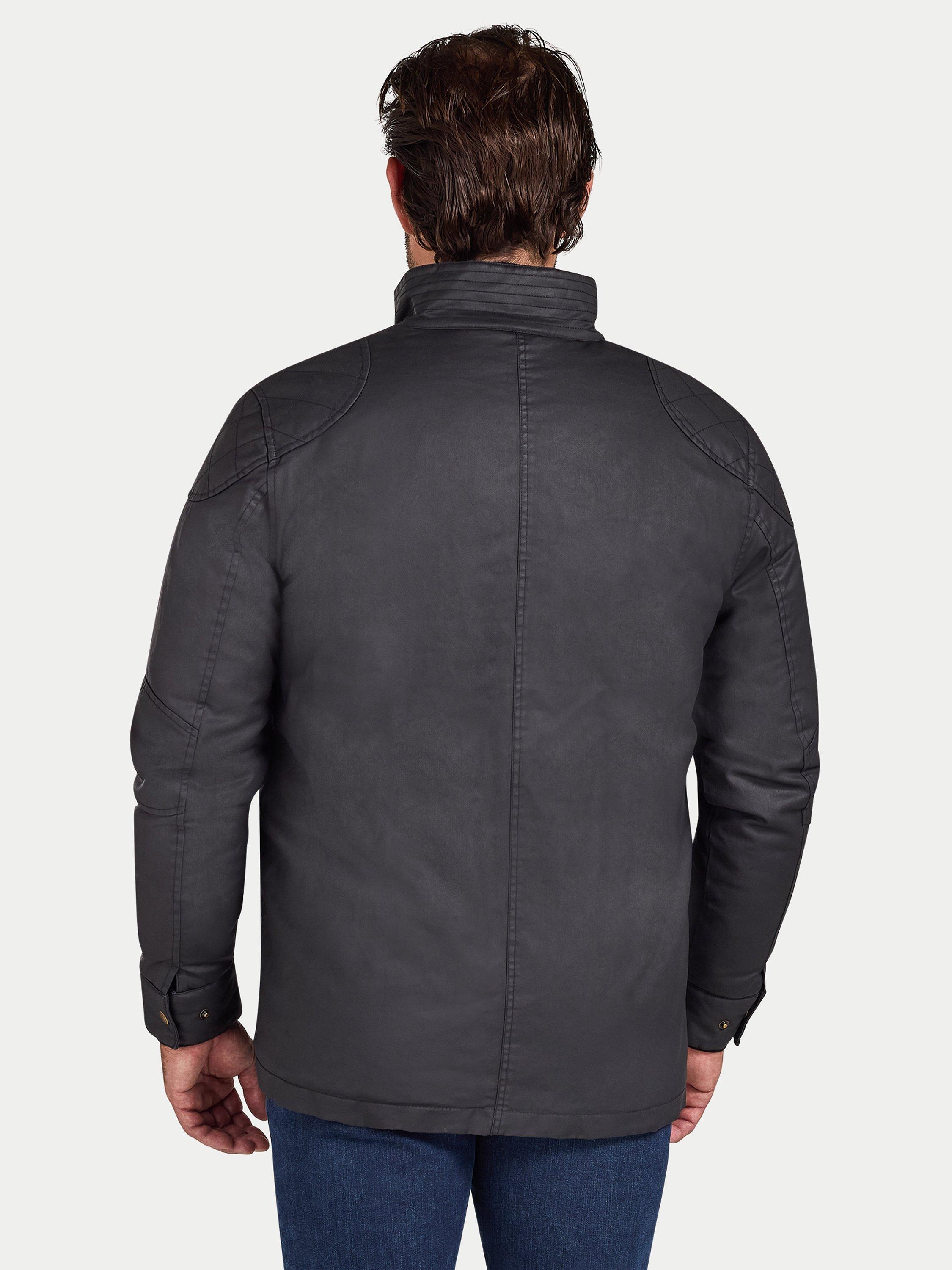 Product image 3 of 11, which shows Raging Bull Waxed Cotton Effect Jacket, Black, S