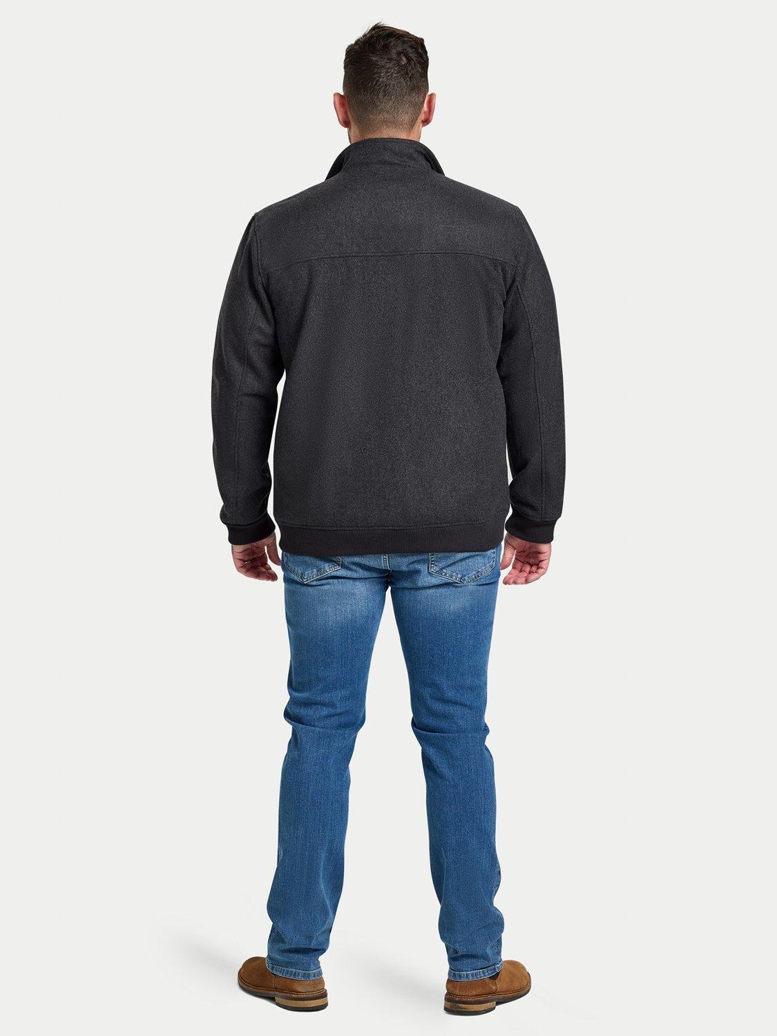 Product image 3 of 8, which shows Raging Bull Wool Harrington Jacket, Charcoal, S