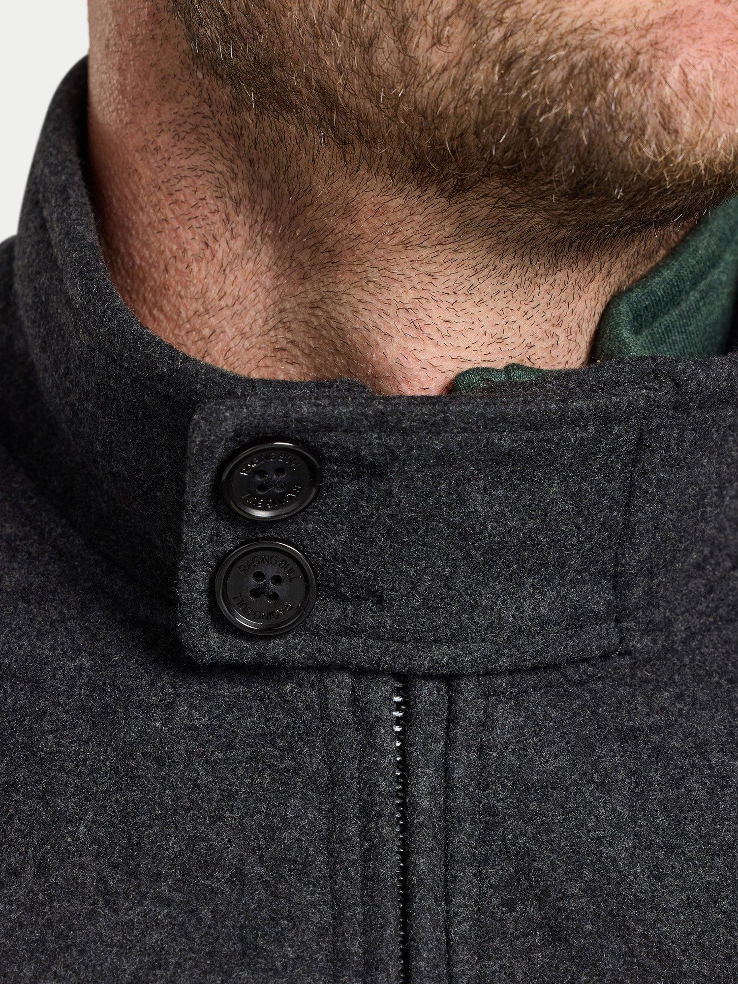 Product image 6 of 8, which shows Raging Bull Wool Harrington Jacket, Charcoal, S