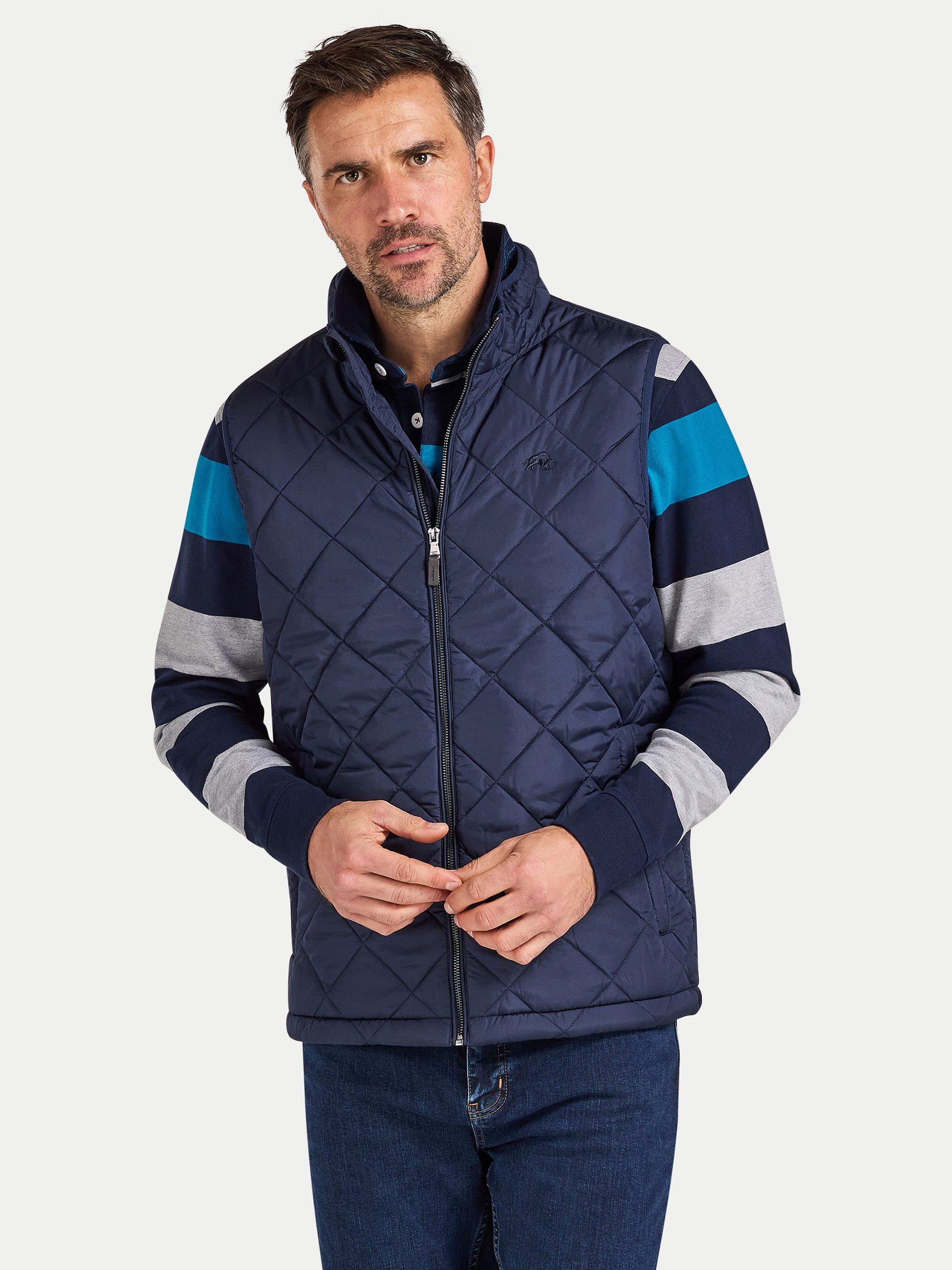 Product image 4 of 7, which shows Raging Bull Quilted Gilet, Navy, S