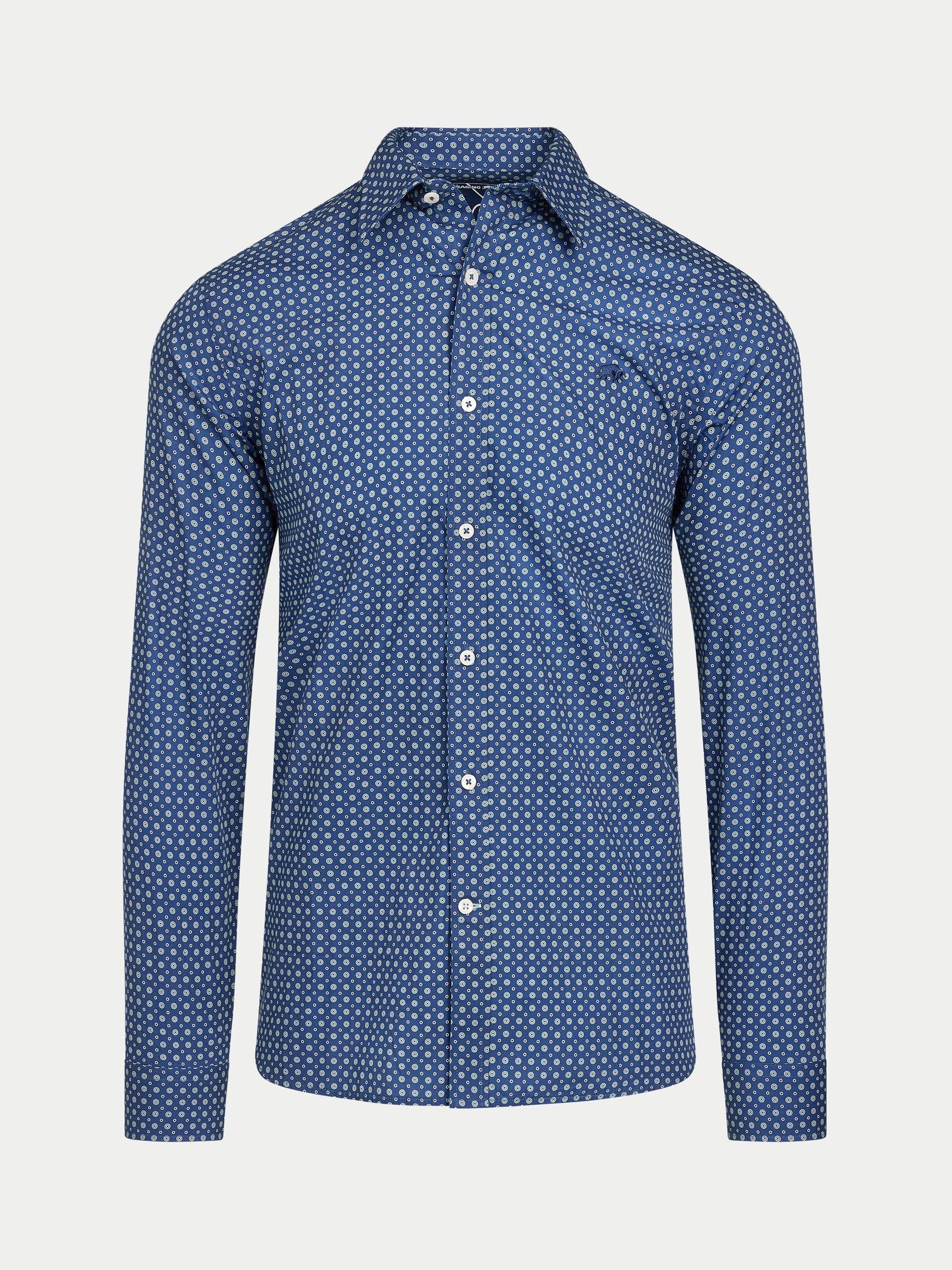 Product image 2 of 9, which shows Raging Bull Cotton Regular Fit Spot Shirt, Navy, S