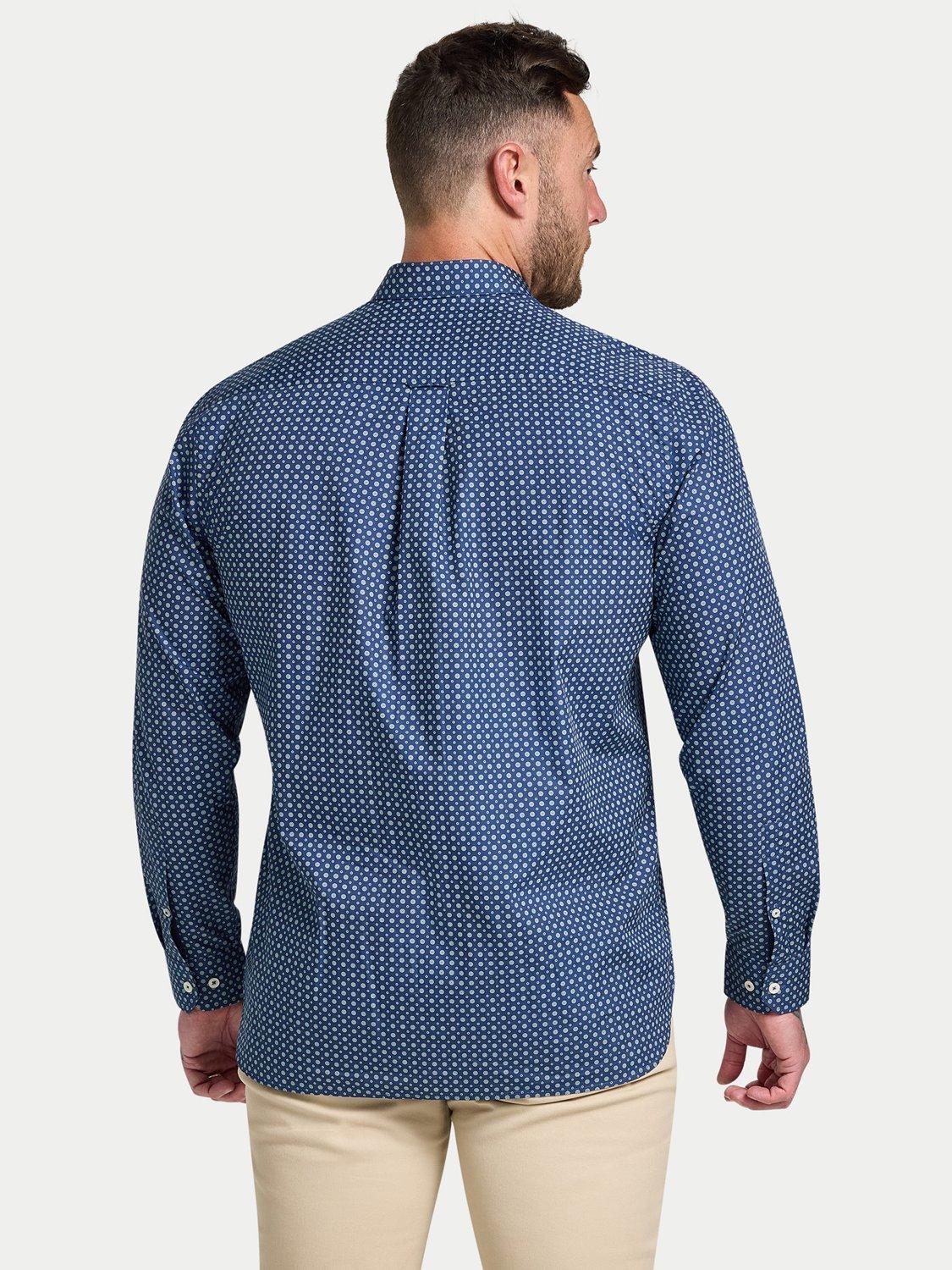 Product image 3 of 9, which shows Raging Bull Cotton Regular Fit Spot Shirt, Navy, S