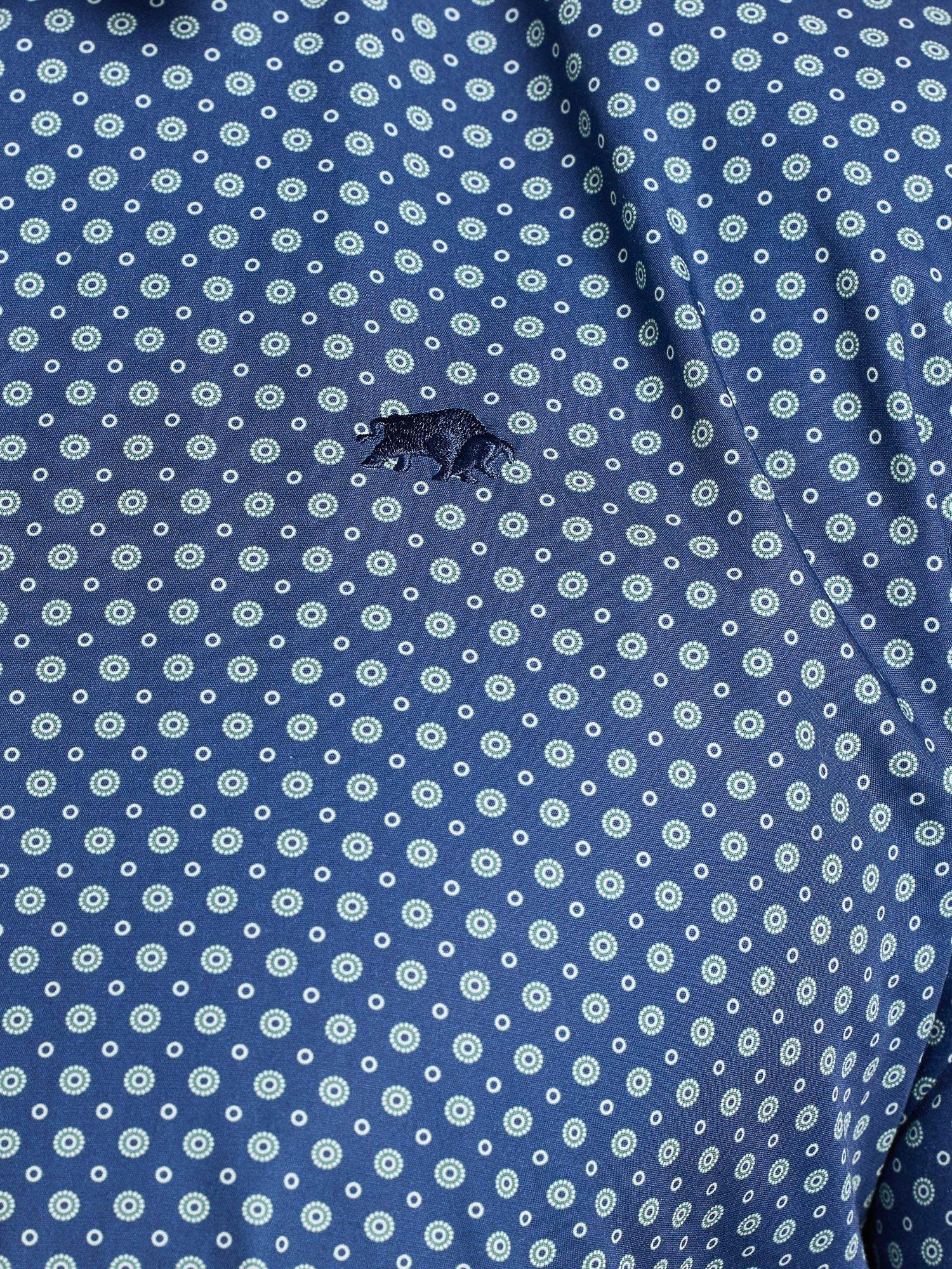 Product image 5 of 9, which shows Raging Bull Cotton Regular Fit Spot Shirt, Navy, S