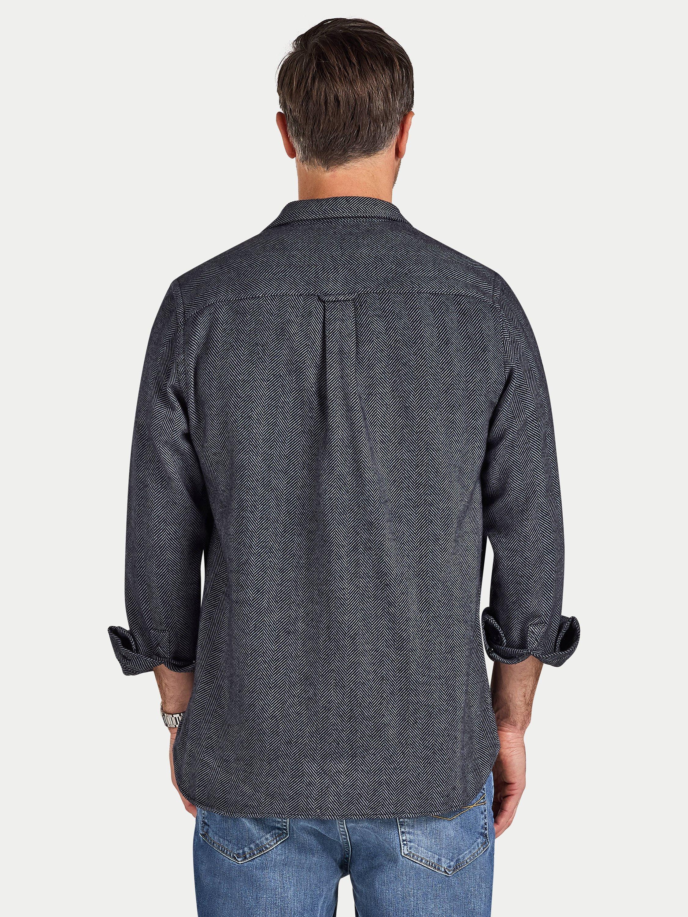 Product image 2 of 9, which shows Raging Bull Cotton Regular Fit Herringbone Shirt, Charcoal, S