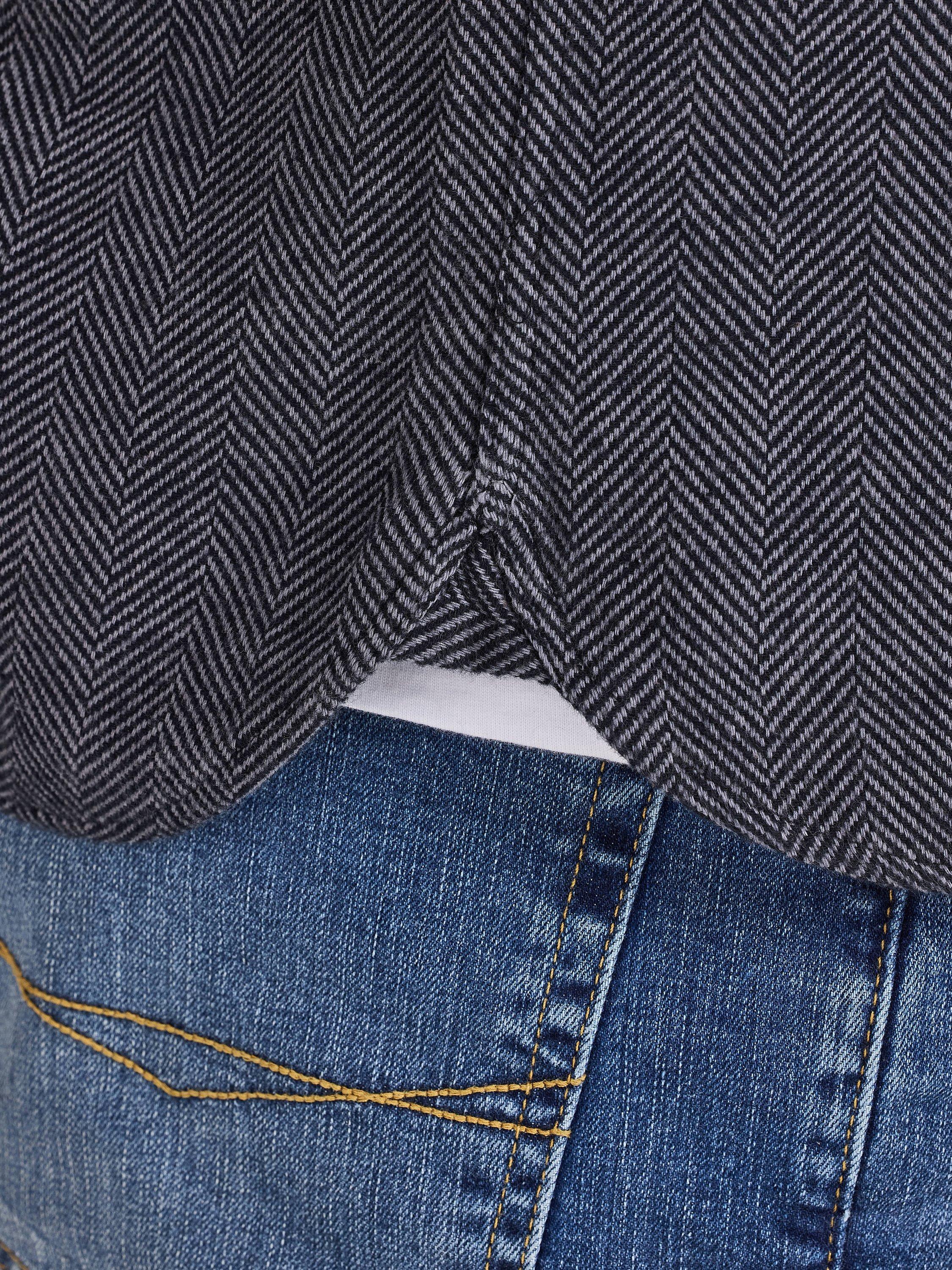 Product image 8 of 9, which shows Raging Bull Cotton Regular Fit Herringbone Shirt, Charcoal, S