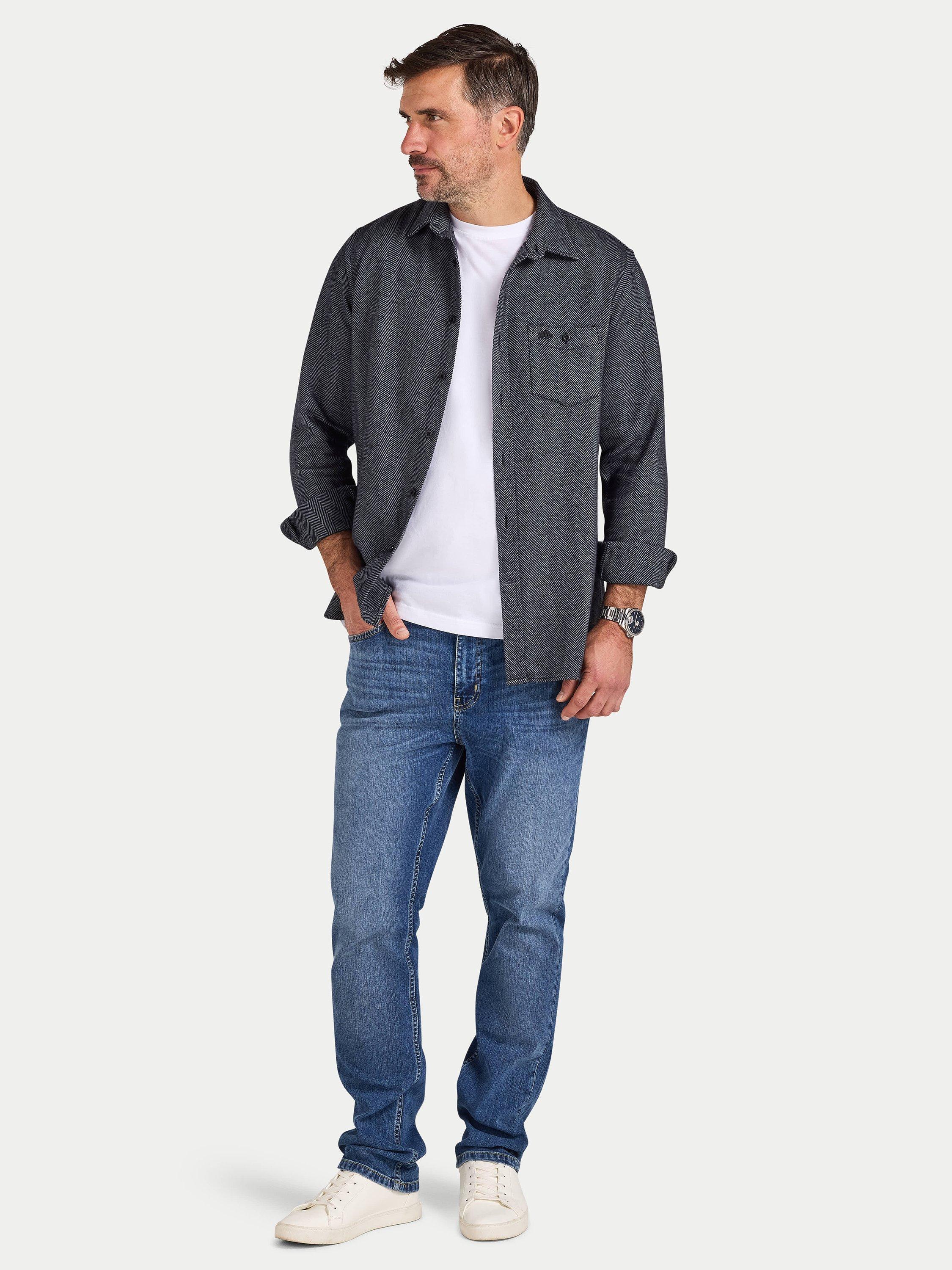 Product image 9 of 9, which shows Raging Bull Cotton Regular Fit Herringbone Shirt, Charcoal, S