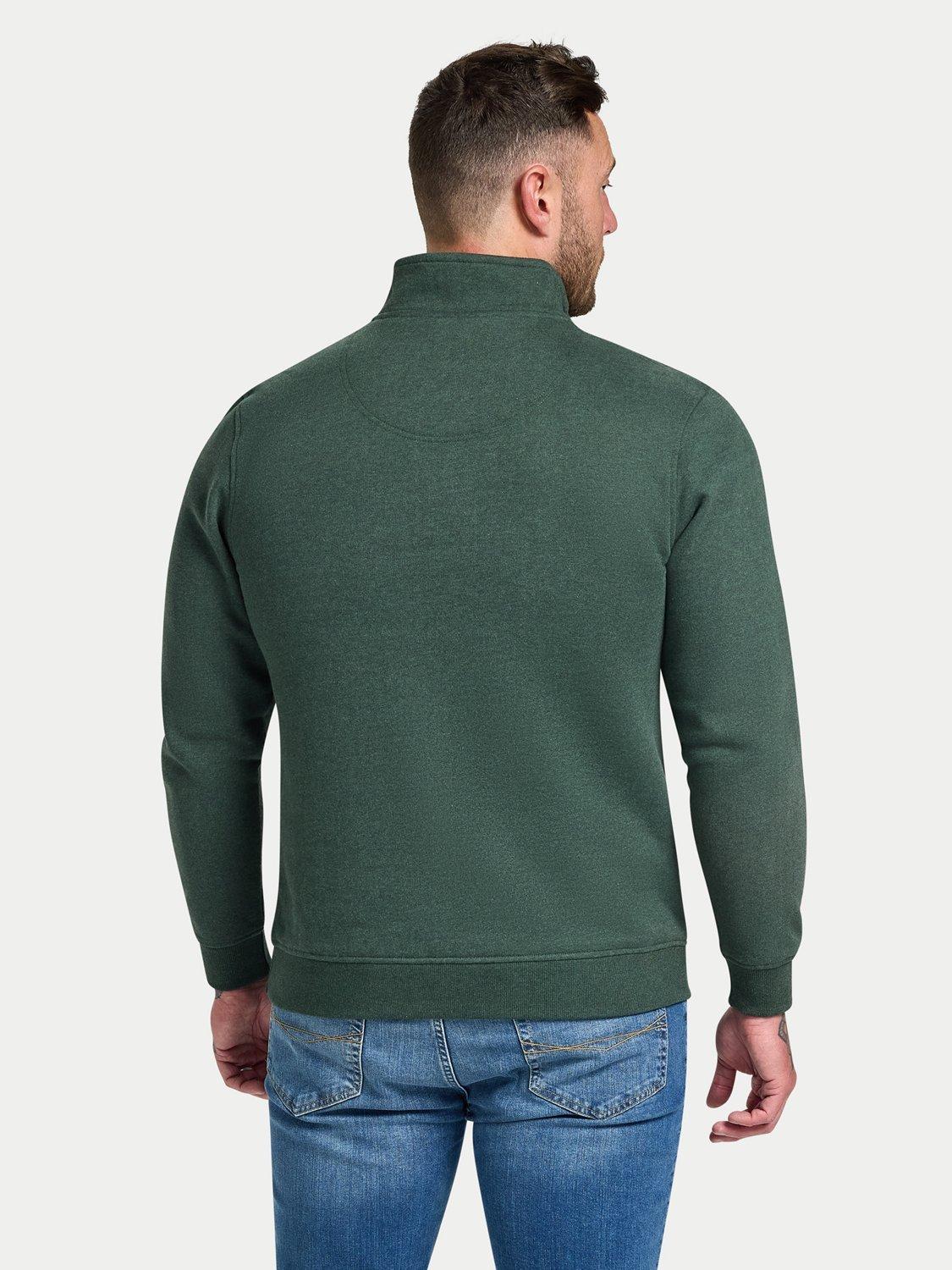 Product image 3 of 7, which shows Raging Bull Cotton Blend Quarter Zip Jumper, Forest, S