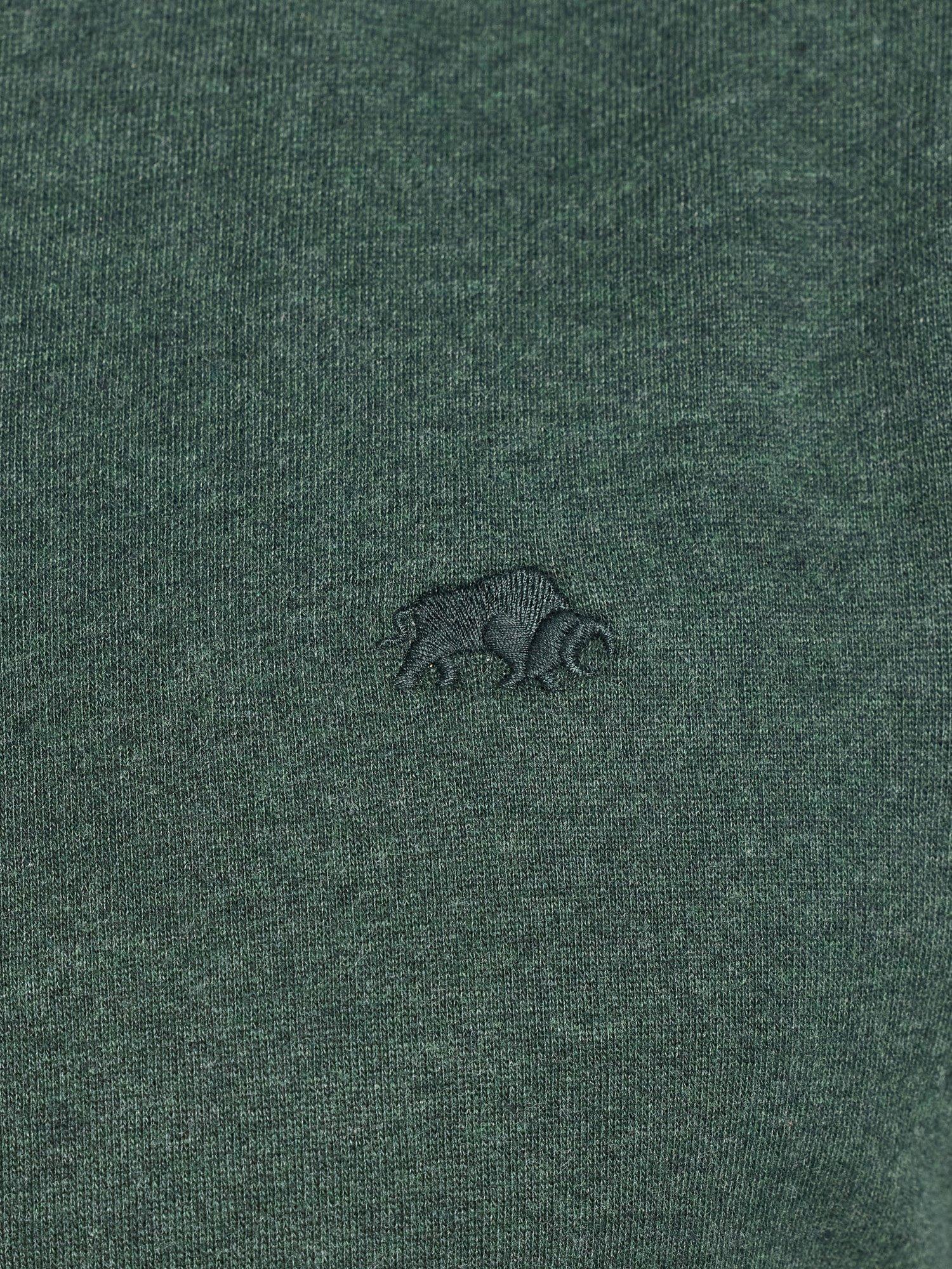 Product image 4 of 7, which shows Raging Bull Cotton Blend Quarter Zip Jumper, Forest, S
