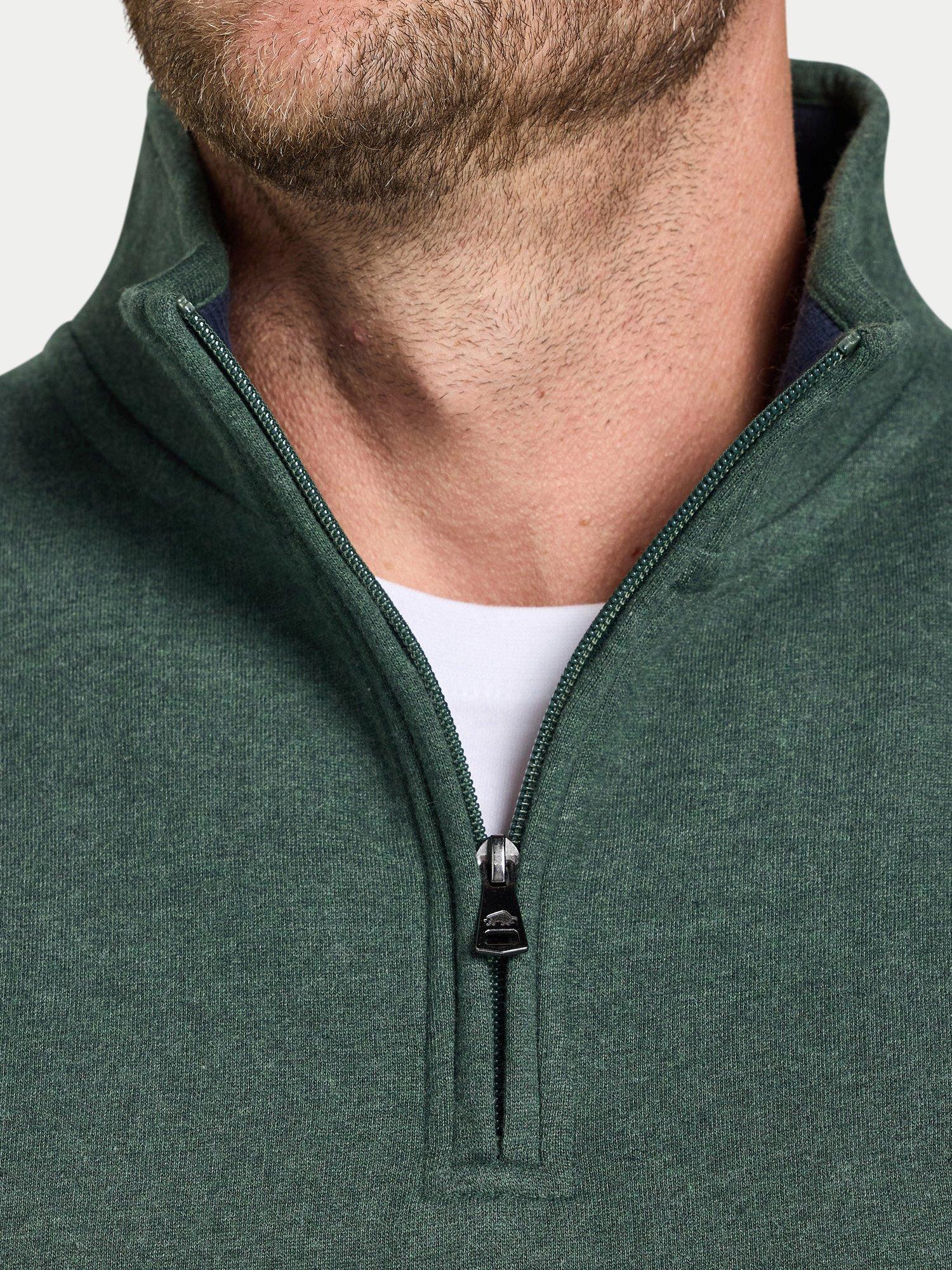 Product image 5 of 7, which shows Raging Bull Cotton Blend Quarter Zip Jumper, Forest, S