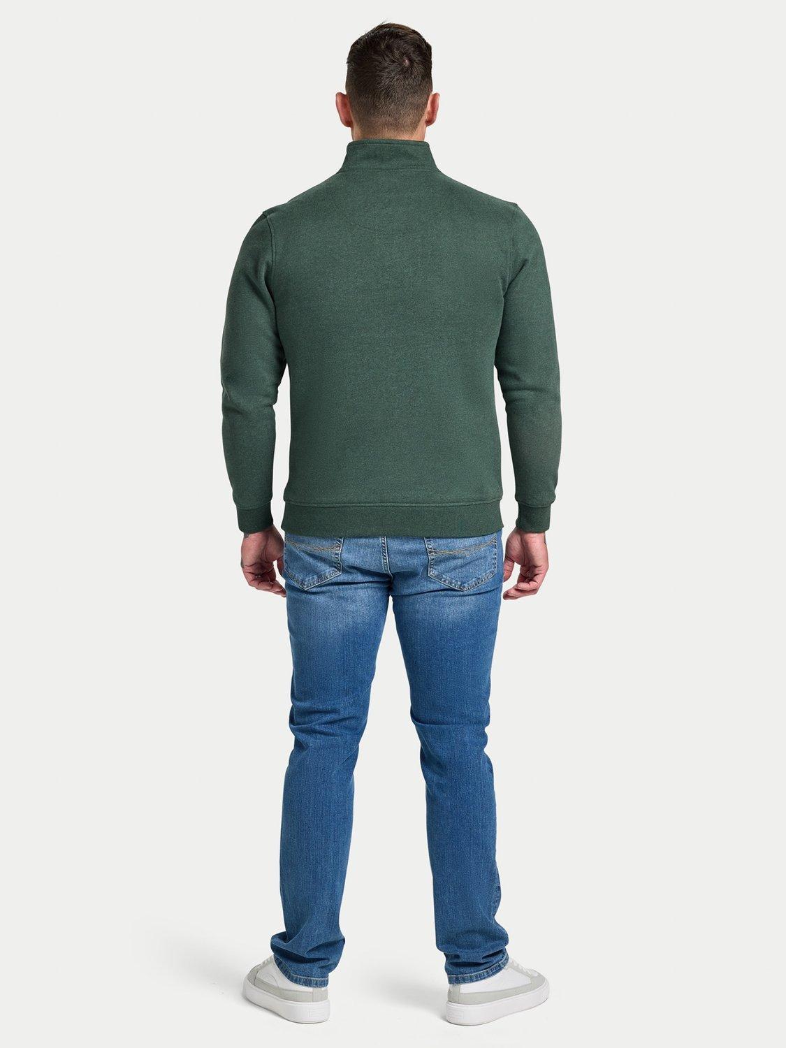 Product image 7 of 7, which shows Raging Bull Cotton Blend Quarter Zip Jumper, Forest, S