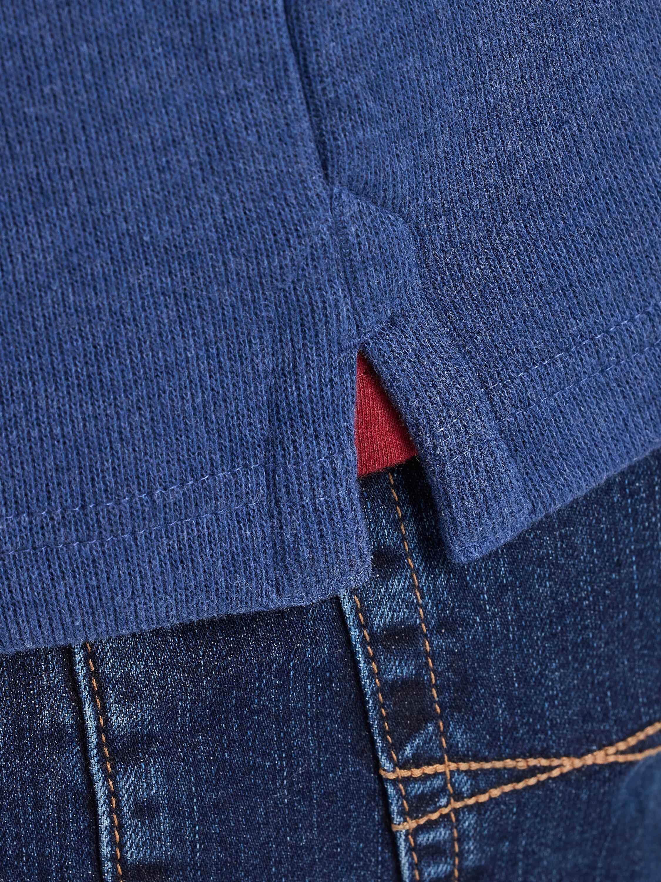 Product image 6 of 11, which shows Raging Bull French Rib Quarter Zip Jumper, Denim Blue, S