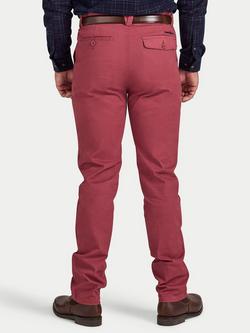 Raging Bull Tapered Cotton Chinos - view 2, Berry