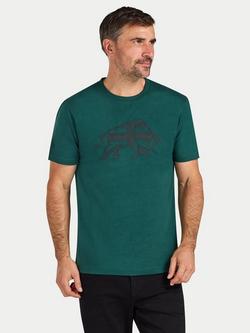 Raging Bull Cotton Regular Fit Short Sleeve Bull Graphic T-Shirt, Forest, Forest