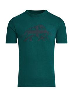 Raging Bull Cotton Regular Fit Short Sleeve Bull Graphic T-Shirt, Forest - view 2, Forest