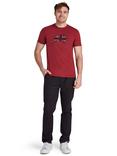 Raging Bull Cotton Regular Fit Slash Bull T-Shirt, Claret