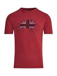 Raging Bull Cotton Regular Fit Slash Bull T-Shirt, Claret