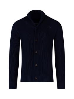 Raging Bull Button Up Shawl Cardigan, Navy - view 2, Navy